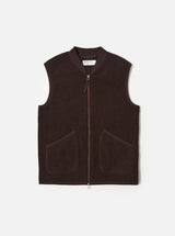 Zip Waistcoat Wool Fleece