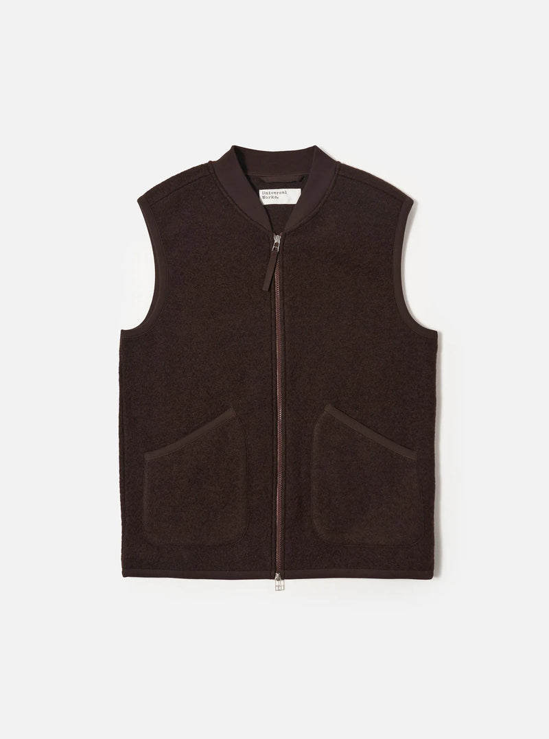 Zip Waistcoat Wool Fleece