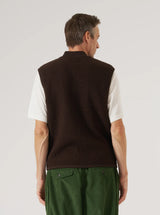 Zip Waistcoat Wool Fleece