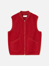Zip Waistcoat Wool Fleece.