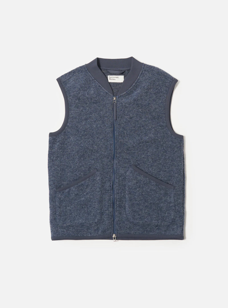 Zip Waistcoat Wool Fleece