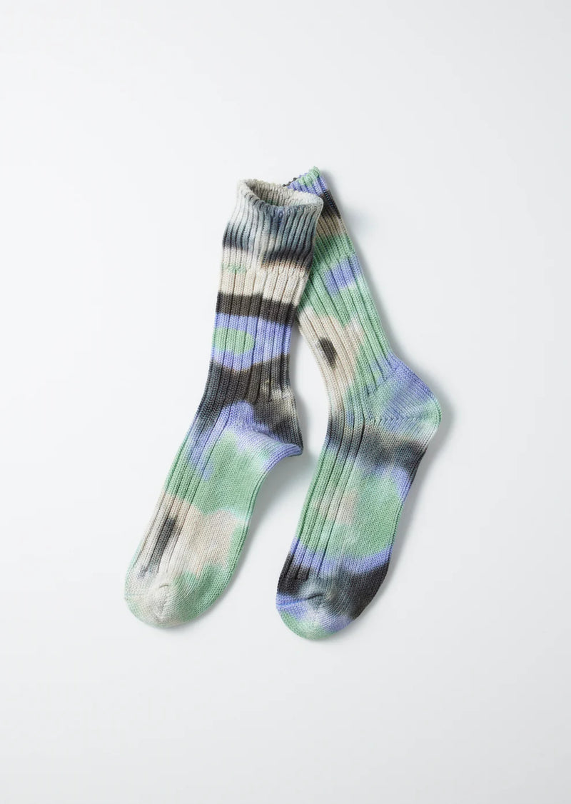 Chunky Ribbed Crew Socks"Tie Dye"