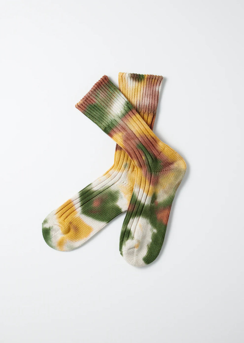 Chunky Ribbed Crew Socks"Tie Dye"