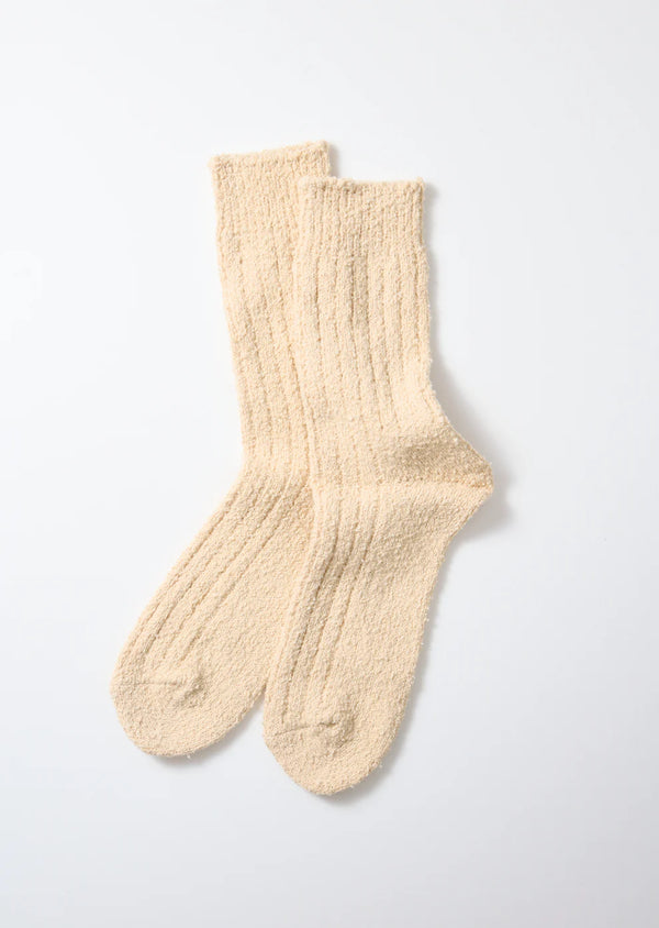 Recycled Cotton Boucle Crew Socks