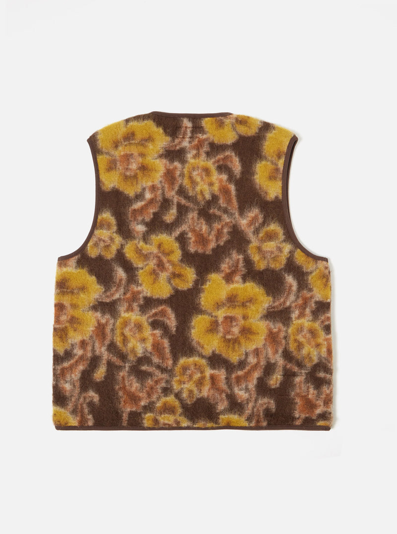 Flower Fleece Gilet Zip