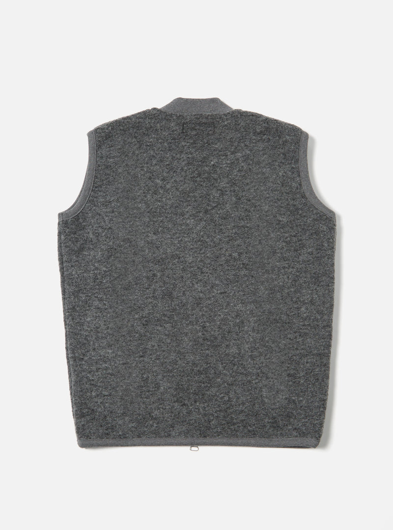 Zip Waistcoat Wool Fleece