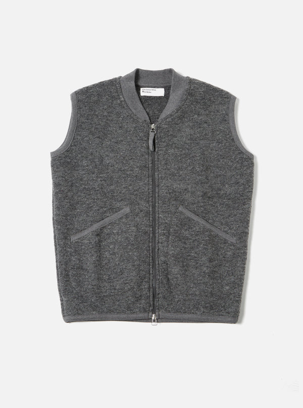 Zip Waistcoat Wool Fleece