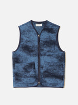 Zip Gilet Cloud Camo Knit.