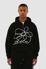 Flower Logo Zip Hoodie