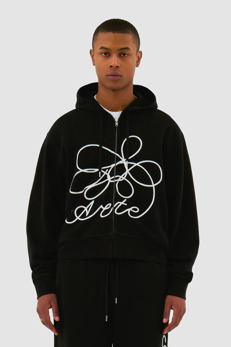 Flower Logo Zip Hoodie