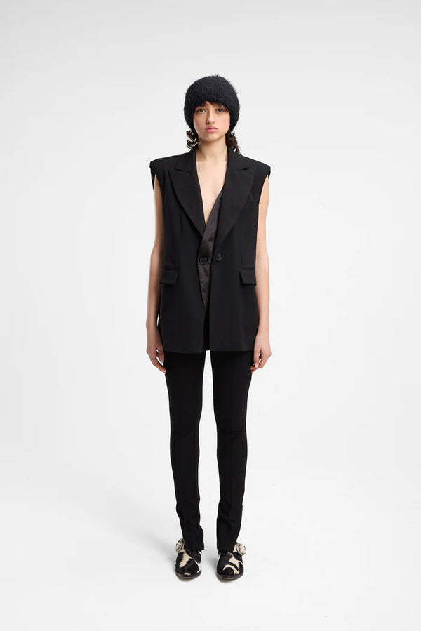 Maxi gilet in gabardina