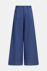 Pantalone wide in lino