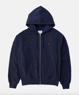 One Point Zip hooded sweatshirt