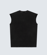 T-shirt smanicata con stampa short hair.