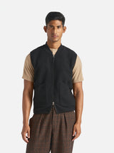 Zip Waistcoat Wool Fleece