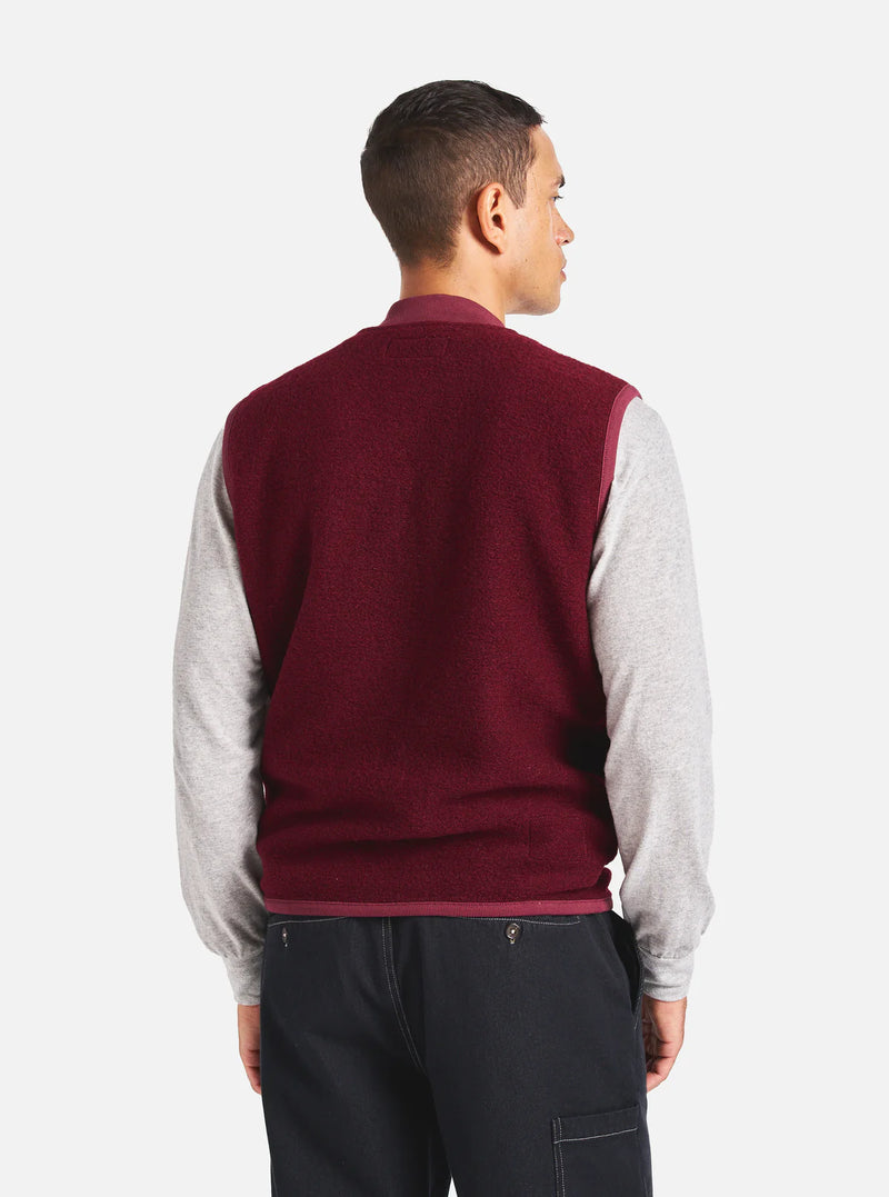 Zip Waistcoat Wool Fleece