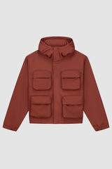 3D Pocket Hooded Nylon Jacket