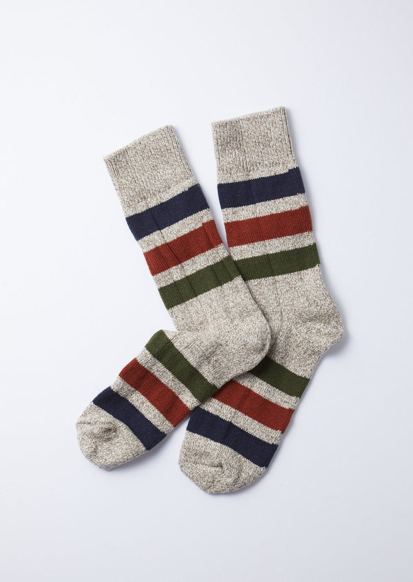 Rototo Park Stripe Crew Socks | Naive Concept Store.