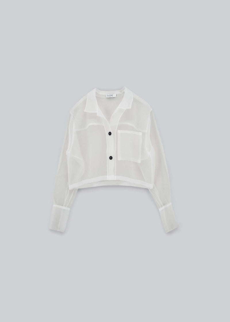 Organza Cropped Shirt | Naive Concept Store.