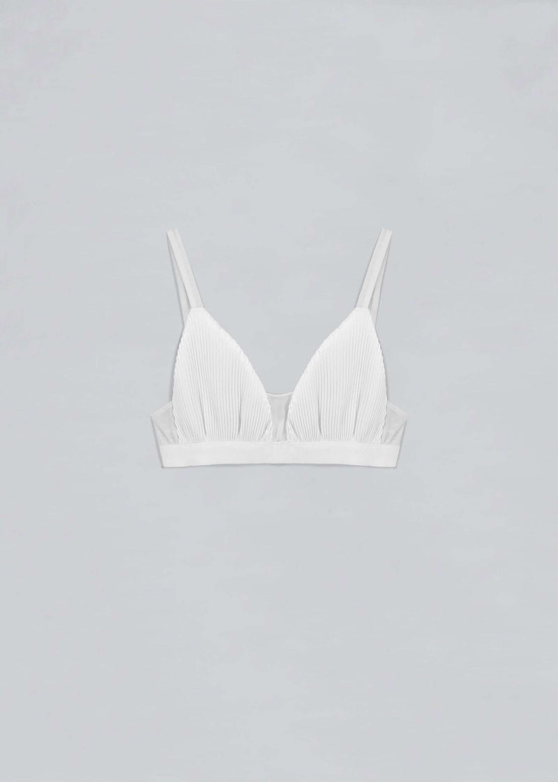 Satin Pleated Bralette | Naive Concept Store.